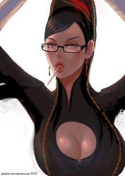 Rule 34 | 1girl, bayonetta, bayonetta, bayonetta (series), breasts, glasses, large breasts, tagme