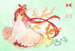 Rule 34 | 1girl, blush, chinese clothes, hair ornament, hanfu, long hair, looking at viewer, magi the labyrinth of magic, red eyes, red hair, ren kougyoku, smile, solo, very long hair