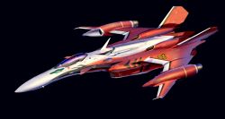 Rule 34 | aircraft, airplane, asterozoa, black background, canopy (aircraft), fighter jet, highres, jet, macross, macross frontier, macross frontier: sayonara no tsubasa, mecha, military, military vehicle, no humans, robot, science fiction, solo, variable fighter, vehicle focus, yf-29