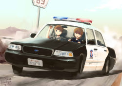 Rule 34 | 2girls, ar18 (upotte!!), artist name, car, crown victoria, dated, driving, dust, ford, ford crown victoria, ford crown victoria police interceptor, kanokoga, license plate, m16a4 (upotte!!), md5 mismatch, motor vehicle, multiple girls, police, police car, police uniform, policewoman, resolution mismatch, signature, source larger, uniform, united states, upotte!!, vehicle, vehicle focus