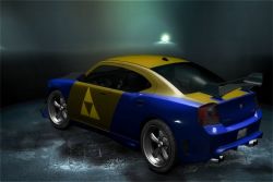 Rule 34 | back, car, car show, customized, dodge (company), dodge charger, dodge charger srt8 super bee, game, motor vehicle, need for speed: undercover, nintendo, no humans, the legend of zelda, triforce, vehicle