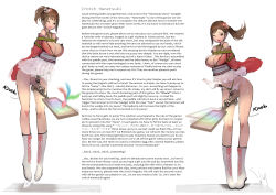 Rule 34 | 2girls, absurdres, afterimage, areola slip, arms behind back, bare legs, bdsm, bondage, boots, bouncing breasts, bound, breast bondage, breasts, breasts out, brown eyes, brown hair, cleavage, cross-laced footwear, english text, engrish text, full body, furisode, hagoita, hakama, hakama skirt, hanetsuki, hard-translated, high ponytail, highres, japanese clothes, jumping, kimono, lace-up boots, lace-up footwear, lamb (artist), large breasts, legs together, long hair, looking at viewer, matching hair/eyes, motion blur, motion lines, multiple girls, new year, no bra, obi, off shoulder, one eye closed, paddle, panties, partially translated, pigeon-toed, ponytail, pussy juice, pussy juice trail, ranguage, sash, shibari, short hair, short hakama, short ponytail, side-tie panties, simple background, skirt, standing, swept bangs, text focus, thighhighs, third-party edit, tiptoes, translation request, typo, underwear, white background, white footwear, white panties, wooden horse