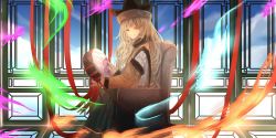 Rule 34 | 1girl, black hat, blonde hair, chair, closed mouth, drum, from side, green skirt, hat, highres, holding, holding instrument, instrument, light smile, long hair, looking at viewer, matara okina, orange sleeves, shirt, sitting, skirt, sly930105, solo, tabard, touhou, tsuzumi, white shirt, wide sleeves, yellow eyes