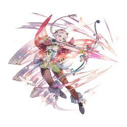 Rule 34 | 1girl, ahoge, aiming, artist request, black pantyhose, blue eyes, blue flower, bow (weapon), braid, breasts, butterfly wings, capelet, dress, fire emblem, fire emblem fates, fire emblem heroes, flower, full body, green bracelet, hair flower, hair ornament, hairband, holding, holding bow (weapon), holding weapon, insect wings, long hair, looking to the side, low twin braids, medium breasts, nina (fire emblem), nina (resplendent) (fire emblem), nintendo, official alternate costume, pantyhose, parted bangs, pink capelet, pink flower, solo, third-party source, turtleneck, twin braids, weapon, white flower, white hair, wings