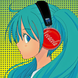 Rule 34 | green eyes, green hair, hatsune miku, headphones, kiriman (souldeep), profile, vocaloid