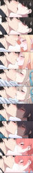 1boy 5girls absurdres after_kiss asuna_(blue_archive) black_hair blonde_hair blue_archive blue_eyes blush close-up closed_eyes dark-skinned_female dark_skin eye_contact face-to-face french_kiss hair_ribbon hetero highres junu_(jwoo5627) karin_(blue_archive) kiss long_image looking_at_another mole mole_under_eye multiple_girls neru_(blue_archive) open_mouth red_eyes ribbon rio_(blue_archive) saliva saliva_trail seia_(blue_archive) smile tall_image tongue tongue_out