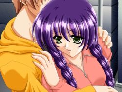Rule 34 | 1boy, 1girl, long hair, purple hair, tottemo pheromone, tsunashima erika