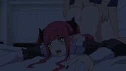 Rule 34 | 1boy, 1girl, ahegao, animated, arched back, ass, ass grab, back, black nails, blunt bangs, blush, clothed sex, cosplay, demon girl, demon horns, doggystyle, drooling, fake ears, fake horns, fangs, female orgasm, frills, gojou wakana, green eyes, hetero, horns, kenzen-, kitagawa marin, lips, long hair, open mouth, orgasm, partially undressed, pointy ears, red hair, rizu-kyun, rizu-kyun (cosplay), sex, sex from behind, sidelocks, slit pupils, solo focus, sono bisque doll wa koi wo suru, thighs, tongue, tongue out, ugoira, very long hair, video