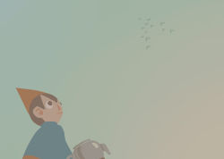 Rule 34 | 2boys, animal, bird, brothers, brown eyes, brown hair, cape, day, expressionless, gregory (over the garden wall), hat, looking up, multiple boys, no lineart, out of frame, over the garden wall, serious, short hair, siblings, sky, teapot, twohairs, wirt (over the garden wall)