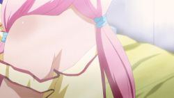 Rule 34 | animated, animated gif, assisted exposure, bouncing breasts, breasts, lala satalin deviluke, large breasts, nipples, pink hair, solo, to love-ru, undressing, upper body
