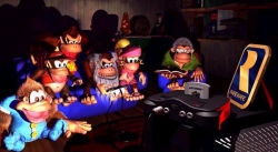 Rule 34 | 1990s (style), ape, cranky kong, diddy kong, dixie kong, donkey kong, donkey kong (series), donkey kong country, donkey kong country 3, family, game console, kiddy kong, monkey, nintendo, nintendo 64, official art, playing games, retro artstyle, video game, wrinkly kong