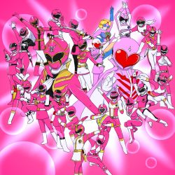 Rule 34 | highres, kaizoku sentai gokaiger, mighty morphin power rangers, pink super sentai, pink theme, sentai, super sentai, tagme