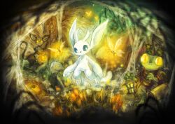 Rule 34 | blurry, blurry foreground, bug, butterfly, ei (stingray), furry, indoors, insect, lantern, lupo (ori and the blind forest), mokk the brave, mushroom, ori (ori and the blind forest), ori and the blind forest, silk, spider web