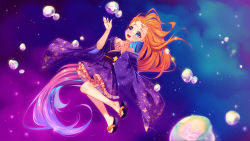 Rule 34 | 1girl, japanese clothes, kimono, league of legends, legs, long hair, multicolored hair, solo, two-tone hair, very long hair, zoe (league of legends)