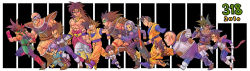 Rule 34 | 2010, 6+boys, :d, armor, arms up, bald, bandana, bardock, black background, black eyes, black hair, black pants, blue eyes, boots, bracelet, broly (dragon ball z), brothers, dark-skinned male, dark skin, diadem, dougi, dragon ball, dragonball z, earrings, facial hair, father and son, frown, full body, gloves, happy, height difference, jacket, jewelry, leg up, long hair, long sleeves, looking at another, looking at viewer, looking away, male focus, multiple boys, muscular, mustache, nappa, necklace, neko majin (series), nervous, onio (neko majin), open mouth, outstretched arm, pants, profile, purple hair, radar, raditz, running, saiyan, scar, serious, short hair, siblings, simple background, smile, son gohan, son goku, son goten, spiked hair, stargeyser, sweatdrop, sword, tail, tarble, topless male, trunks (dragon ball), trunks (future) (dragon ball), tullece, two-tone background, vegeta, very long hair, weapon, wristband