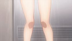 Rule 34 | 1girl, amaya haruko, animated, animated gif, blue eyes, breasts, censored, censored nipples, grabbing, grabbing another&#039;s breast, large breasts, maken-ki!, maken-ki! two, navel, novelty censor, nude, shower, solo, standing, takami akio