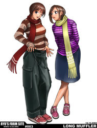 Rule 34 | no socks, non-web source, ryu (ryu&#039;s form site), scarf, shoes, short hair, sneakers, sweater, tomboy