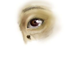 Rule 34 | 1other, brown eyes, close-up, eye focus, eyelashes, highres, looking at viewer, mole, mole on nose, original, realistic, simple background, solo, tagme, teru sakura, warts, white background