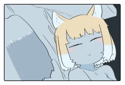Rule 34 | 10s, 1koma, 2girls, animal ears, bad id, bad pixiv id, black hair, closed eyes, collarbone, comic, completely nude, dutch angle, fox ears, grey hair, gunzan, half-closed eyes, highres, kemono friends, looking at another, lying, medium hair, multicolored hair, multiple girls, nude, on bed, on side, orange hair, out-of-frame censoring, portrait, shoebill (kemono friends), silent comic, smile, solo focus, tibetan fox (kemono friends), two-tone hair, white hair, yuri