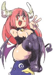 Rule 34 | 1girl, ass, breasts, demon girl, demon tail, demon wings, disgaea, female focus, inkerton-kun, large breasts, open mouth, pink eyes, pink hair, revealing clothes, solo, demon girl, succubus (disgaea), tail, wings