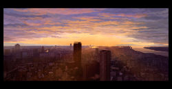 Rule 34 | cityscape, cloud, no humans, real world location, river, scenery, shijimi, sky, sunset