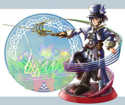 Rule 34 | 1boy, flower, frederic chopin (trusty bell), fuju, hat, male focus, nature, plant, solo, trusty bell, white background
