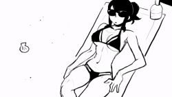 Rule 34 | animated, animated gif, breasts, large breasts, telepurte, two-piece swimsuit