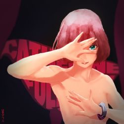 Rule 34 | 1boy, blue eyes, catherine: full body, catherine (game), highres, pink hair, rin (catherine), short hair, tagme, trap