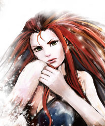 Rule 34 | bccp, ghost sweeper mikami, green eyes, lips, long hair, mikami reiko, realistic, red hair, solo