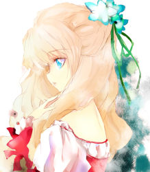 Rule 34 | 1girl, blonde hair, blue eyes, claire bennett, flower, frills, long hair, maromi (am97), ribbon, tales of (series), tales of rebirth
