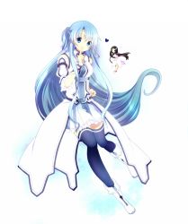 Rule 34 | 10s, 1girl, asuna (sao), asuna (sao-alo), blue eyes, blue hair, boots, child, detached sleeves, fairy, finger to mouth, hanahubuki1991, highres, long hair, mini person, minigirl, mother and daughter, pointy ears, sword, sword art online, thighhighs, weapon, yui (sao), yui (sao-alo)