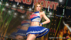 Rule 34 | 3d, blonde hair, blue eyes, cheerleader, dead or alive, dead or alive 5, official art, skirt, tecmo, tina armstrong