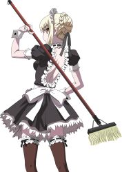 Rule 34 | 1girl, absurdres, artoria pendragon (all), artoria pendragon (fate), blonde hair, brown eyes, carnival phantasm, fate/stay night, fate (series), highres, magical girl, maid, maid headdress, saber (fate), saber alter, straywolf, transparent background, vector trace