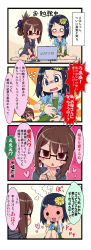 Rule 34 | &gt; &lt;, . ., 2girls, 4koma, :&lt;, :d, barefoot, blue hair, blush, blush stickers, brand name imitation, brown eyes, brown hair, comic, computer, dress, closed eyes, feet, flower, flying sweatdrops, glasses, hair flower, hair ornament, hair up, hairclip, hamster, heart, highres, hood, hoodie, humping, knees together feet apart, laptop, legs together, mayu (saitou), mouse (computer), multiple girls, o o, open mouth, original, panda (saitou), parted lips, red eyes, saitou teikoku, short hair, sitting, smile, steam, sweatdrop, toes, translation request, trembling, triangle mouth, wariza, wavy mouth