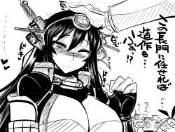 Rule 34 | &gt; &lt;, 10s, 1boy, 4girls, :3, :d, = =, admiral (kancolle), black gloves, black hair, blush, closed eyes, elbow gloves, gloves, greyscale, hand on another&#039;s head, head pat, headpat, kantai collection, long hair, monochrome, multiple girls, nagato (kancolle), northern ocean princess, open mouth, remodel (kantai collection), sako (bosscoffee), shimakaze (kancolle), smile, translation request, x3, |d