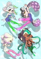 Rule 34 | + +, 4girls, ass, bodypaint, breasts, callie (splatoon), cephalopod eyes, fangs, highres, inkling, koharu2.5, long pointy ears, marie (splatoon), marina (splatoon), medium breasts, multicolored hair, multiple girls, naked paint, nintendo, nude, octoling, painted clothes, pearl (splatoon), pointy ears, small breasts, splatoon (series), splatoon 1, splatoon 2, suction cups, symbol-shaped pupils, tentacle hair, toes, two-tone hair