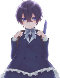 Rule 34 | 10s, 1boy, black hair, blue eyes, blush, bow, bowtie, child, from below, hatsukoi monster, highres, image sample, karaage (m1012s), looking at viewer, looking down, male focus, noguchi kazuo, pale skin, pixiv sample, resized, solo