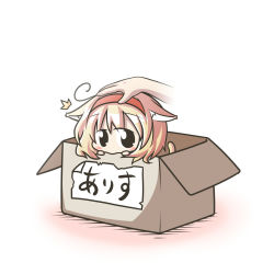 Rule 34 | 1girl, alice margatroid, animal ears, aoblue, blonde hair, blush, box, cat ears, cat girl, cat tail, chibi, female focus, in box, in container, kemonomimi mode, headpat, solo focus, tail, touhou, translated