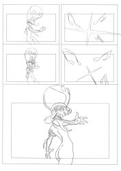 Rule 34 | 1girl, :d, af2345, armlet, ass, back, breasts, commentary request, cowboy shot, detached sleeves, eighth note, from behind, from below, greyscale, groin, hair between eyes, hat, heart, hip bones, jakuzure nonon, key frame, kill la kill, korean commentary, lineart, long sleeves, monochrome, multiple views, musical note, no nipples, no pussy, open mouth, outside border, panels, shako cap, short hair, shoulder blades, sideboob, sidelocks, simple background, skull, small breasts, smile, sparkle, spread fingers, white background
