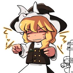 Rule 34 | 3girls, alice margatroid, blonde hair, female focus, floating, hat, kirisame marisa, multiple girls, partially colored, pencil, skirt, touhou, ugif, white background, witch, witch hat, wooden pencil
