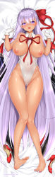 Rule 34 | 1girl, bare arms, bare hips, bare legs, bare shoulders, barefoot, bb (fate), bb (fate/extra), bb (swimsuit mooncancer) (third ascension) (fate), between breasts, breasts, breasts out, cameltoe, clothes between breasts, commentary request, covered navel, fate (series), feet, unworn footwear, furrowed brow, gloves, hair spread out, half-closed eyes, hands up, head tilt, high heels, highleg, highres, hip bones, large breasts, legs, light purple hair, lips, long hair, looking at viewer, nail polish, nipples, open mouth, pigeon-toed, purple eyes, red footwear, red neckwear, shibi, shiny skin, shoes, unworn shoes, soles, solo, straight hair, thigh gap, toenail polish, toenails, toes, very long hair, w arms, white gloves, wing collar