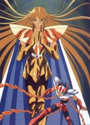 Rule 34 | araki shingo, armor, battle, blonde hair, long hair, male focus, phoenix ikki, saint seiya, shitajiki, very long hair, virgo shaka