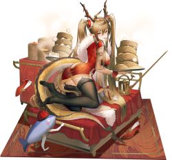 Rule 34 | 1girl, :p, ahoge, ark order, arm tattoo, ass, bamboo steamer, baozi, black thighhighs, blonde hair, breasts, carpet, cart, china dress, chinese clothes, dragon horns, dragon tail, dress, ear piercing, fish, food, full body, garter straps, high heels, holding, holding plate, horns, huge breasts, lace, lace-trimmed legwear, lace trim, long hair, looking at viewer, multicolored hair, official art, panties, piercing, plate, pointy ears, pot, pppppan, red dress, red eyes, red footwear, shoes, unworn shoes, side slit, sideboob, solo, sparkle, streaked hair, tachi-e, tail, tattoo, tempura, thighhighs, tongue, tongue out, transparent background, twintails, underwear, very long hair, watering can, white panties, wrist cuffs, yinglong (ark order)