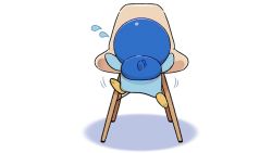 Rule 34 | chair, climbing, commentary request, creatures (company), flying sweatdrops, from behind, full body, game freak, gen 4 pokemon, nintendo, no humans, official art, piplup, pokemon, pokemon (creature), project pochama, solo, toes, white background