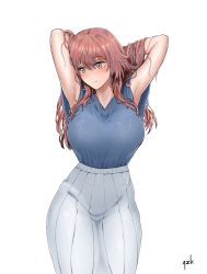 Rule 34 | alterzk, armpits, breasts, highres, huge breasts, inui shinju, large breasts, simple background, sono bisque doll wa koi wo suru, white background