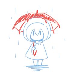 Rule 34 | 10s, 1girl, chibi, female focus, full body, jiima tarou, limited palette, looking at viewer, no mouth, partially colored, rain, red umbrella, simple background, solo, standing, white background, traditional youkai, youkai watch, yukionna (youkai watch), | |