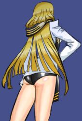 Rule 34 | 1girl, ass, breasts, digimon, digimon story: cyber sleuth, glasses on head, highres, jewelry, kuremi kyouko, long hair, medium breasts, necklace, solo