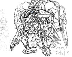 Rule 34 | armored core, concept art, from software, gun, high laser rifle, mecha, monochrome, rifle, robot, weapon