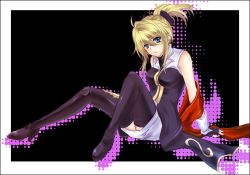 Rule 34 | 00s, 1girl, blonde hair, blue eyes, boots, fingerless gloves, gloves, kanaranshi, legretta, legretta (tales), ponytail, solo, tales of (series), tales of the abyss, thigh boots, thighhighs