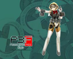 Rule 34 | 1girl, aegis (persona), ammunition, android, atlus, blonde hair, blue eyes, bow, bullet, copyright name, drum magazine, forgotten artist, full body, gun, headgear, high-capacity magazine, joints, magazine (weapon), outline, outstretched arm, persona, persona 3, robot joints, ryman, short hair, solo, wallpaper, watermark, weapon, web address, white outline